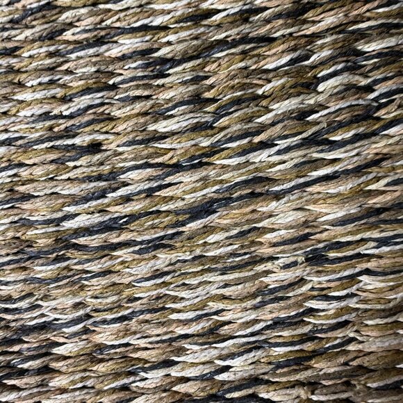 Brighton Summer Market Straw Purse Tan with Dark Brown Handles - Picture 6 of 10